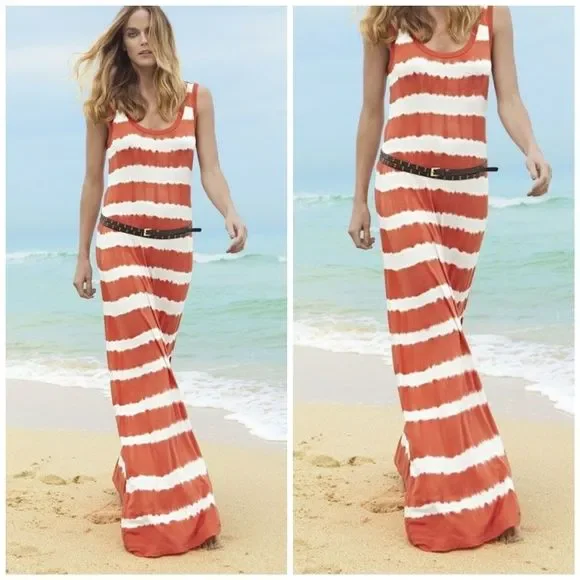chinese dress ladies Catalina Island Sleeveless Maxi Dress Orange Selfie Leslie